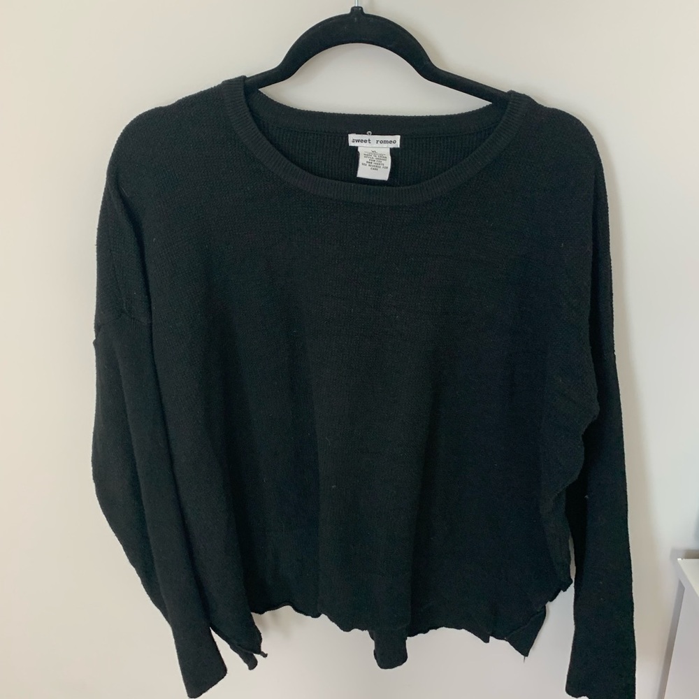 sweet romeo black sweater